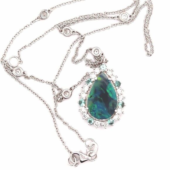 Natural Diamond Pendant w/ 18" Gold Chain 3.25 TCW GIA Certified $8,950 211197 - Picture 10 of 13